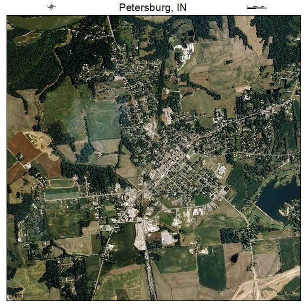 Petersburg, IN air photo map