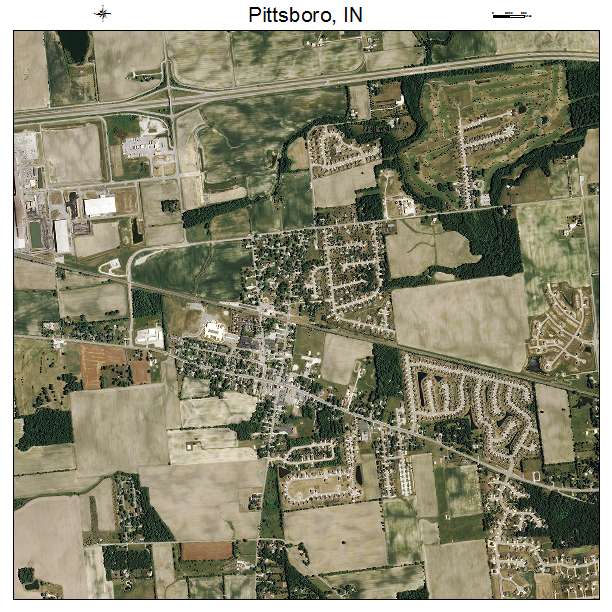 Pittsboro, IN air photo map