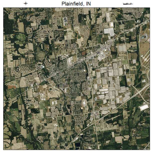 Plainfield, IN air photo map