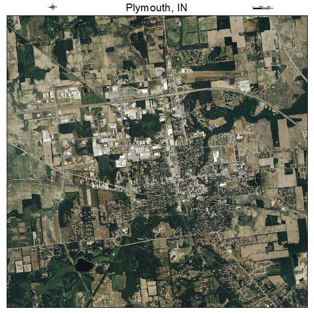 Plymouth, IN air photo map