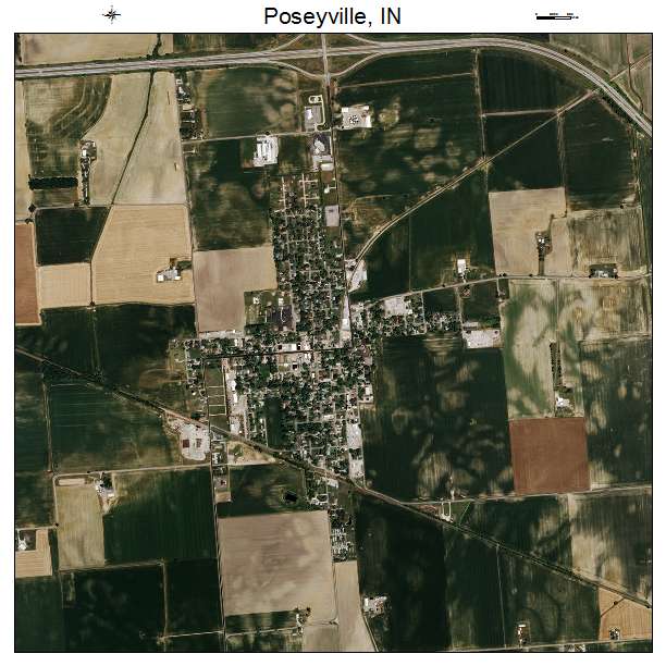 Poseyville, IN air photo map