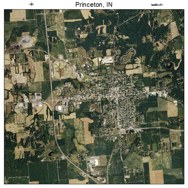 Aerial Photography Map of Princeton, IN Indiana