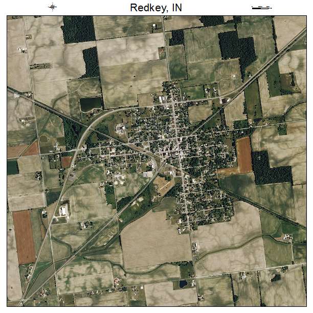 Redkey, IN air photo map