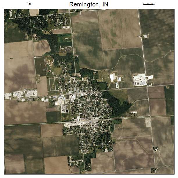 Remington, IN air photo map