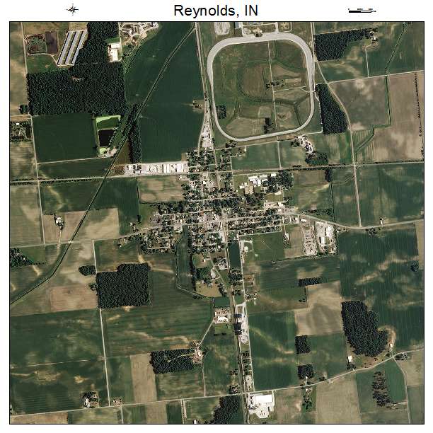 Reynolds, IN air photo map