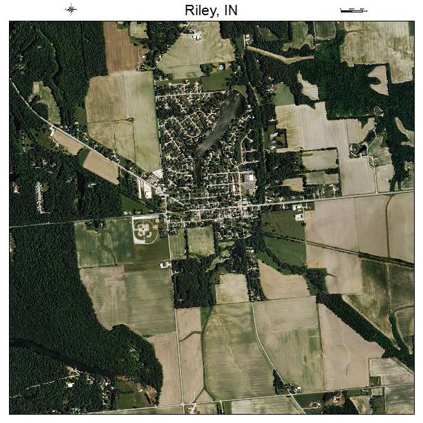 Riley, IN air photo map