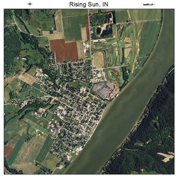 Rising Sun, IN air photo map