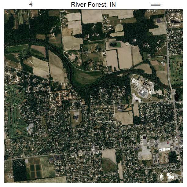 River Forest, IN air photo map