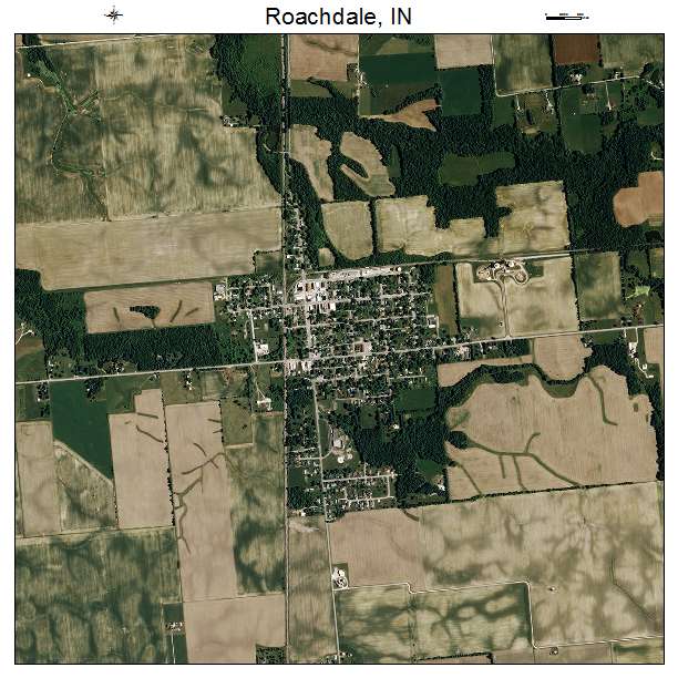 Roachdale, IN air photo map