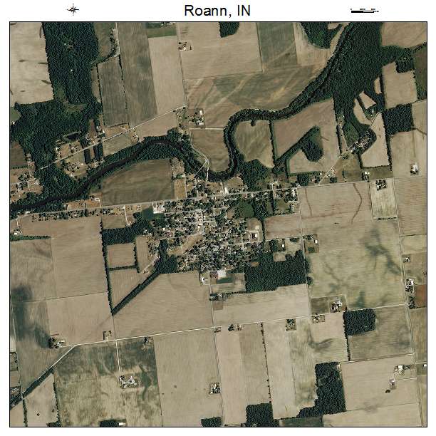 Roann, IN air photo map