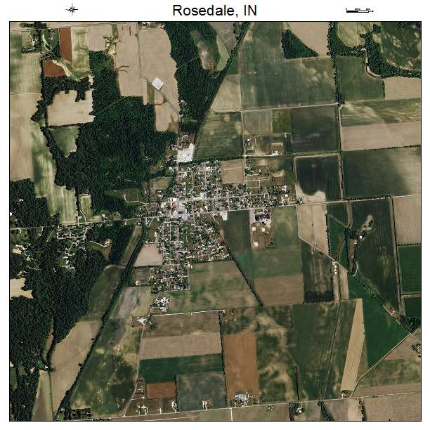 Rosedale, IN air photo map