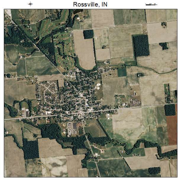 Rossville, IN air photo map