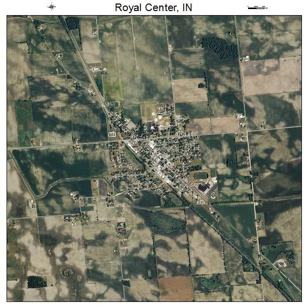 Royal Center, IN air photo map