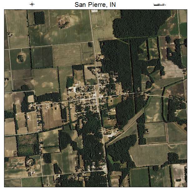 San Pierre, IN air photo map