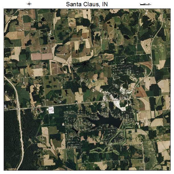 Santa Claus, IN air photo map