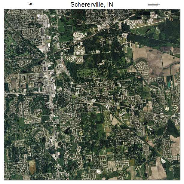 Schererville, IN air photo map