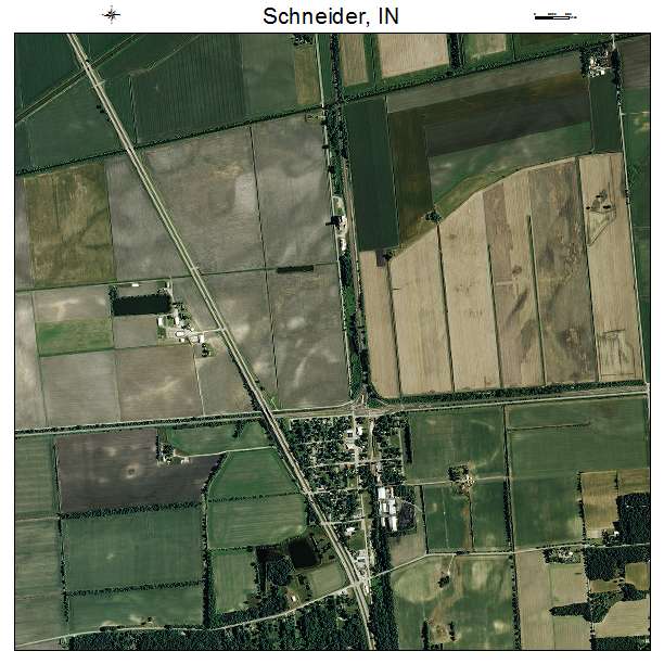 Schneider, IN air photo map