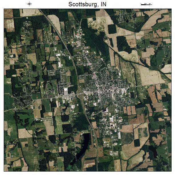 Scottsburg, IN air photo map