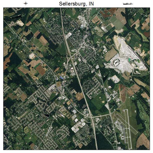 Sellersburg, IN air photo map
