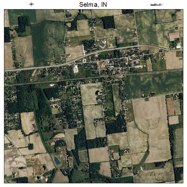 Selma, IN air photo map