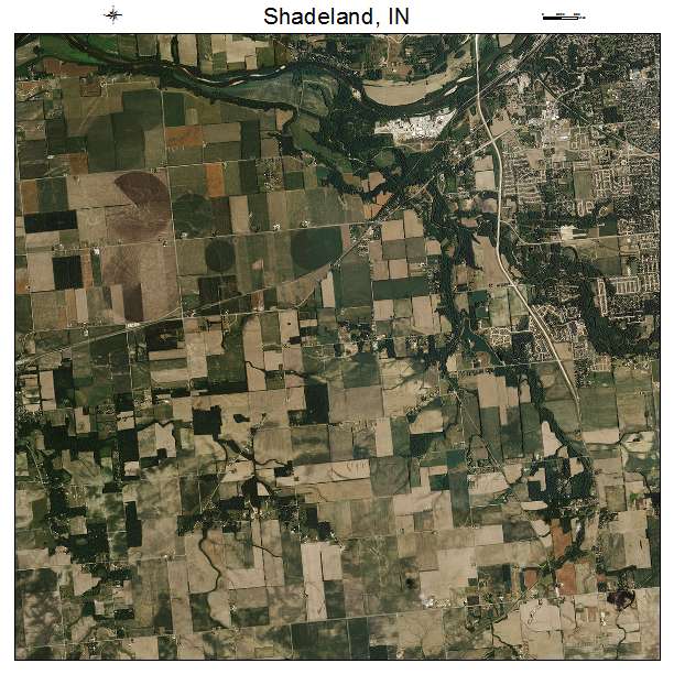 Shadeland, IN air photo map