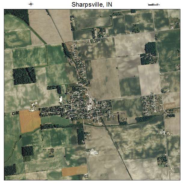 Sharpsville, IN air photo map