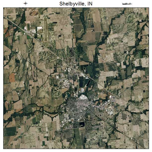 Shelbyville, IN air photo map