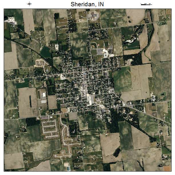 Sheridan, IN air photo map