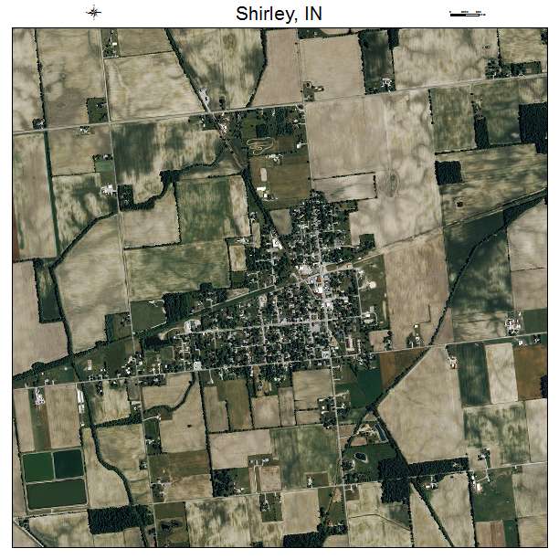 Shirley, IN air photo map