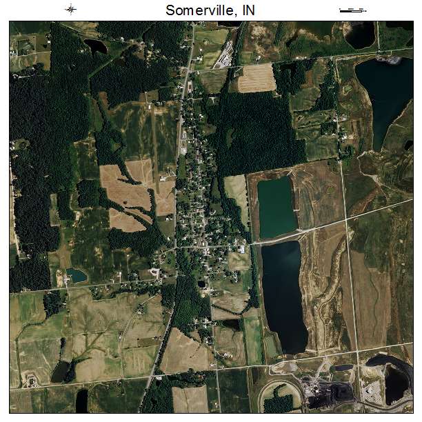 Somerville, IN air photo map