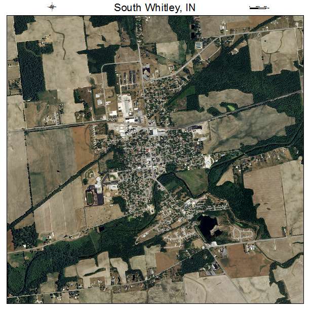 South Whitley, IN air photo map