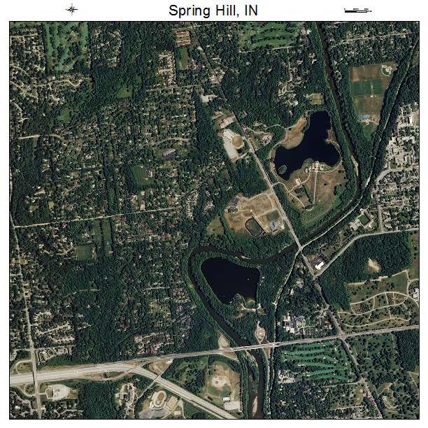 Spring Hill, IN air photo map