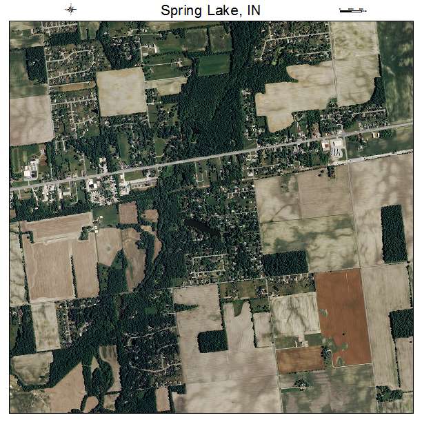 Spring Lake, IN air photo map
