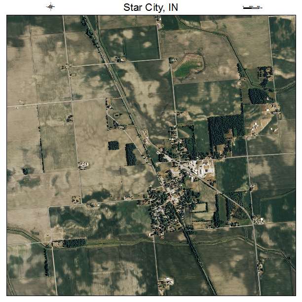 Star City, IN air photo map