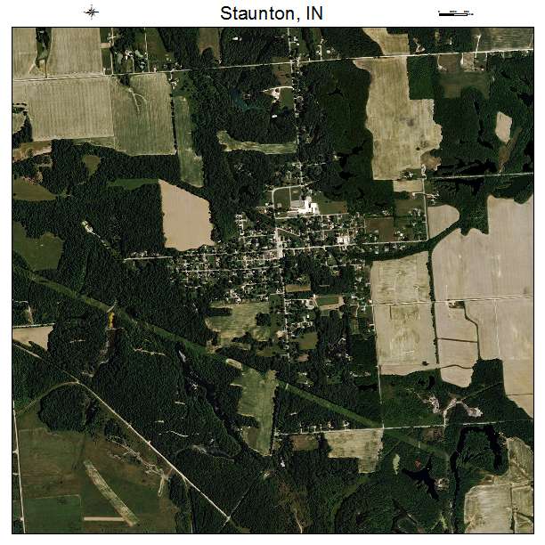 Staunton, IN air photo map