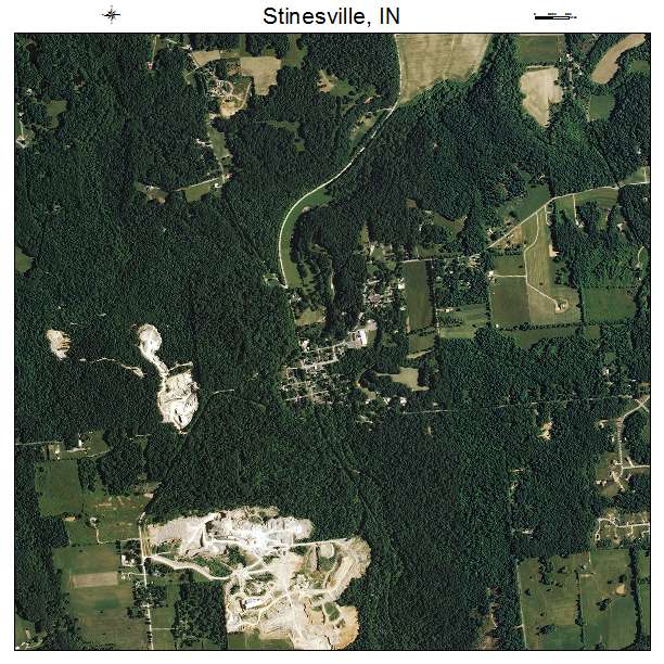 Stinesville, IN air photo map