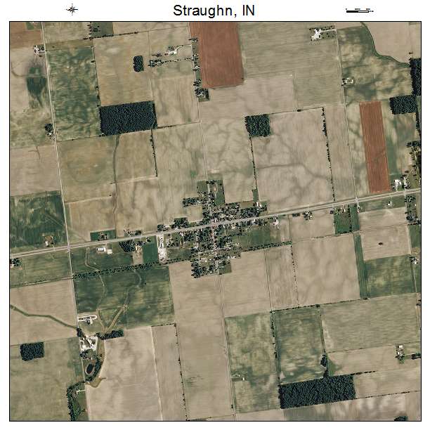 Straughn, IN air photo map
