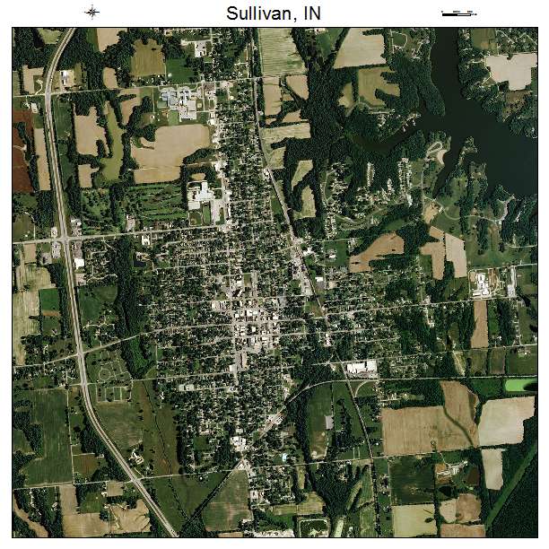 Sullivan, IN air photo map