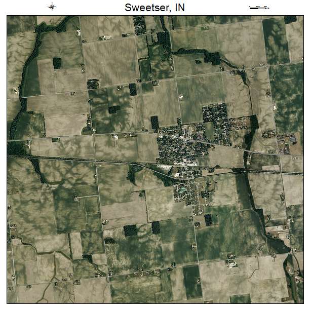 Sweetser, IN air photo map