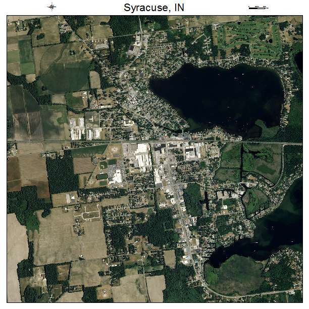 Syracuse, IN air photo map