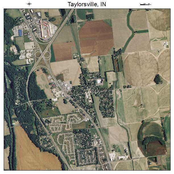Taylorsville, IN air photo map