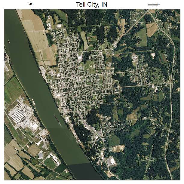 Tell City, IN air photo map