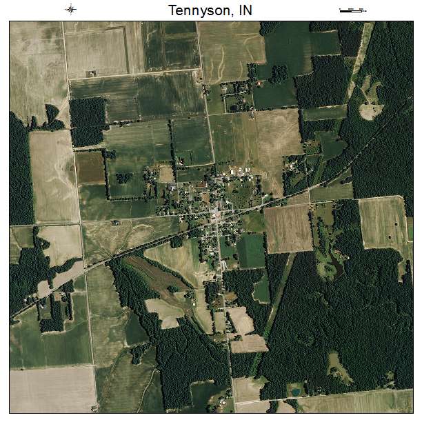 Tennyson, IN air photo map