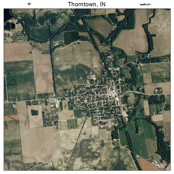 Thorntown, IN air photo map