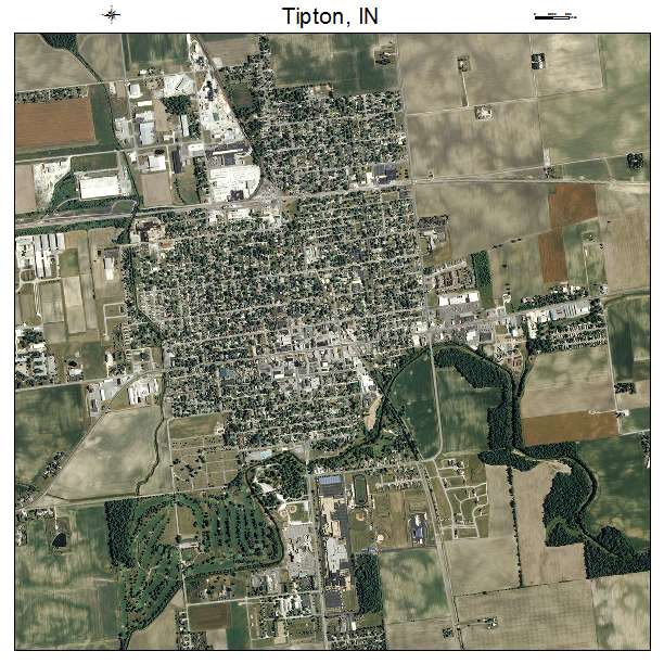 Tipton, IN air photo map