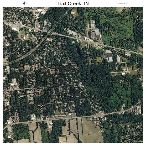 Trail Creek, IN air photo map