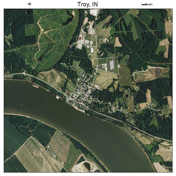 Troy, IN air photo map