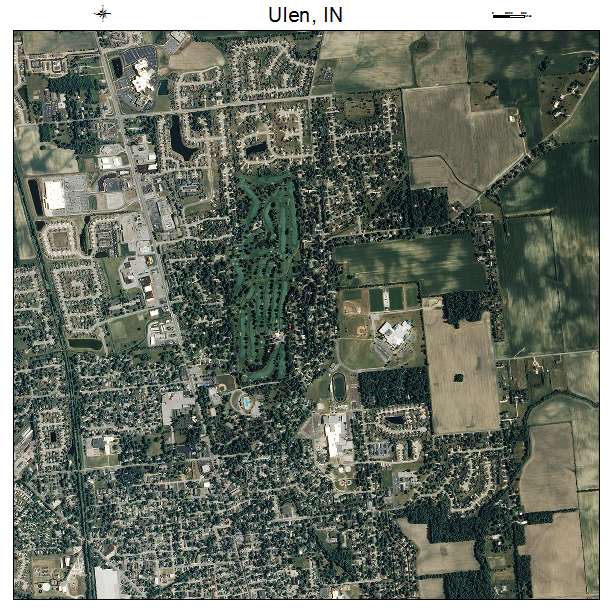 Ulen, IN air photo map