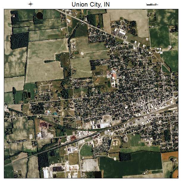 Union City, IN air photo map
