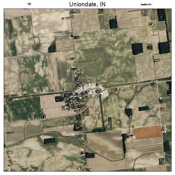 Uniondale, IN air photo map